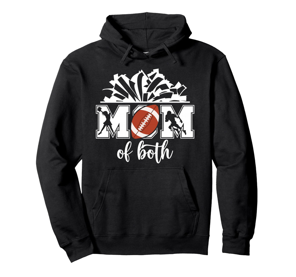 Mom Both Proud Cheer And Football Mom Hoodie - Unique Graphic Men Women - T-Shirt, Sweatshirt, Hoodie