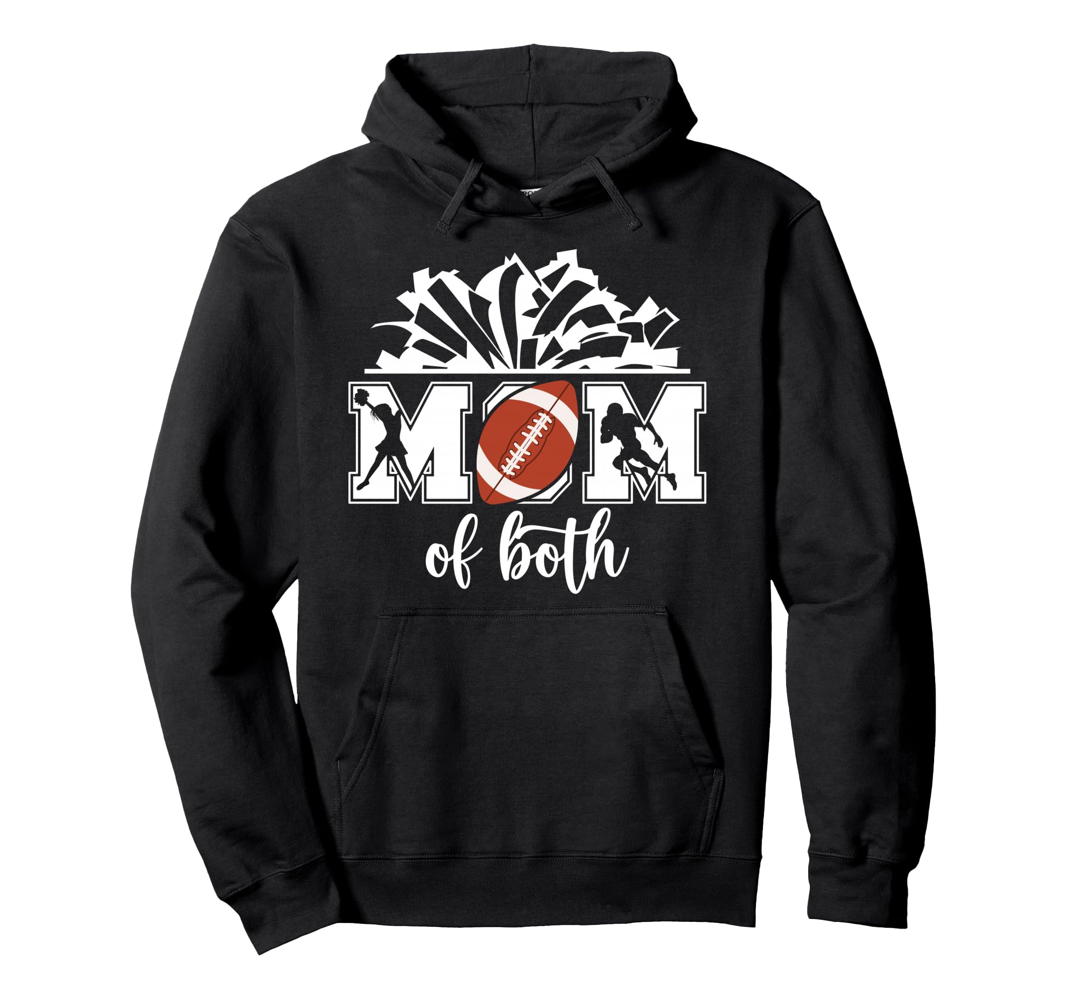 Mom Both Proud Cheer And Football Mom Hoodie - Unique Graphic Men Women - T-Shirt, Sweatshirt, Hoodie