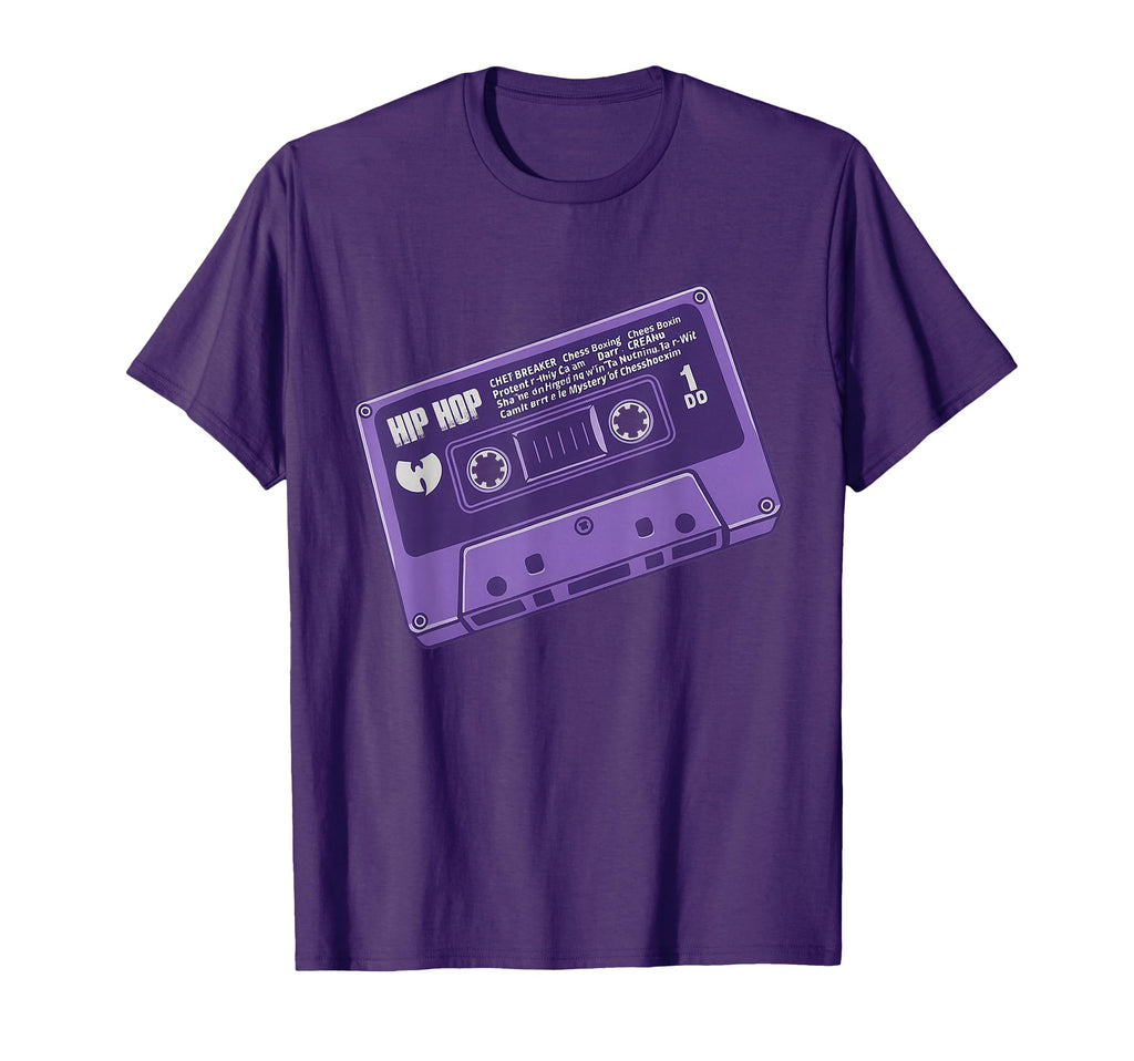 Purple Cassette Tape 90S Hip Hop T-Shirt - Custom Art Print for Adults - T-Shirt, Sweatshirt, Hoodie