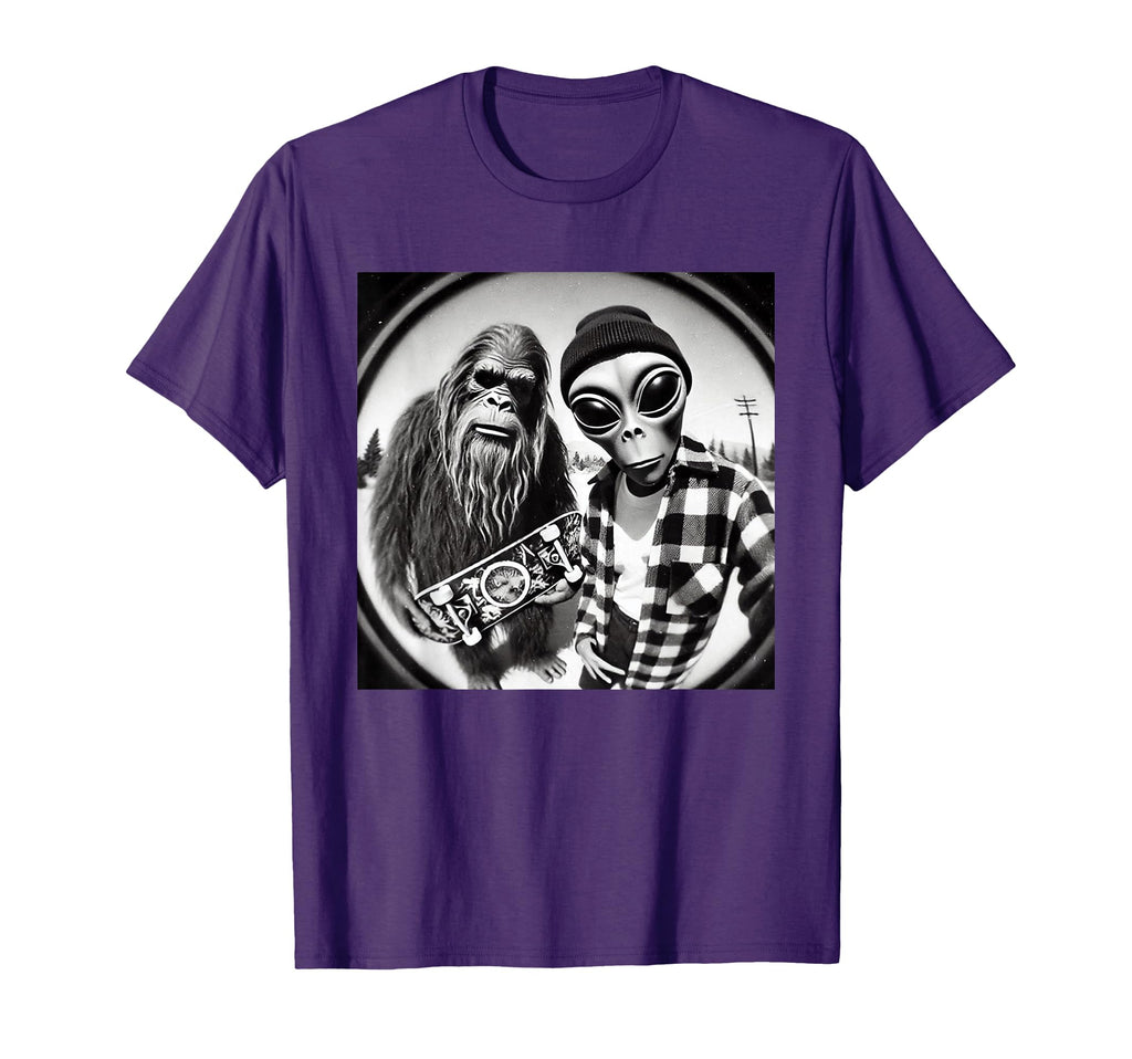 90S Grunge Funny Bigfoot Rock N Roll T-Shirt - Unique Graphic Men Women - T-Shirt, Sweatshirt, Hoodie