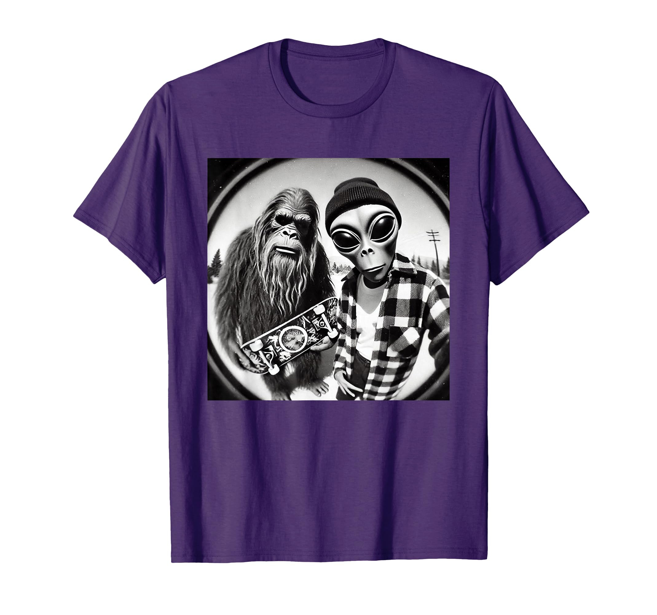 90S Grunge Funny Bigfoot Rock N Roll T-Shirt - Unique Graphic Men Women - T-Shirt, Sweatshirt, Hoodie