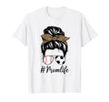 Soccer And Baseball Mom Messy Bun T-Shirt - Fun Novelty Design for Adults - T-Shirt, Sweatshirt, Hoodie