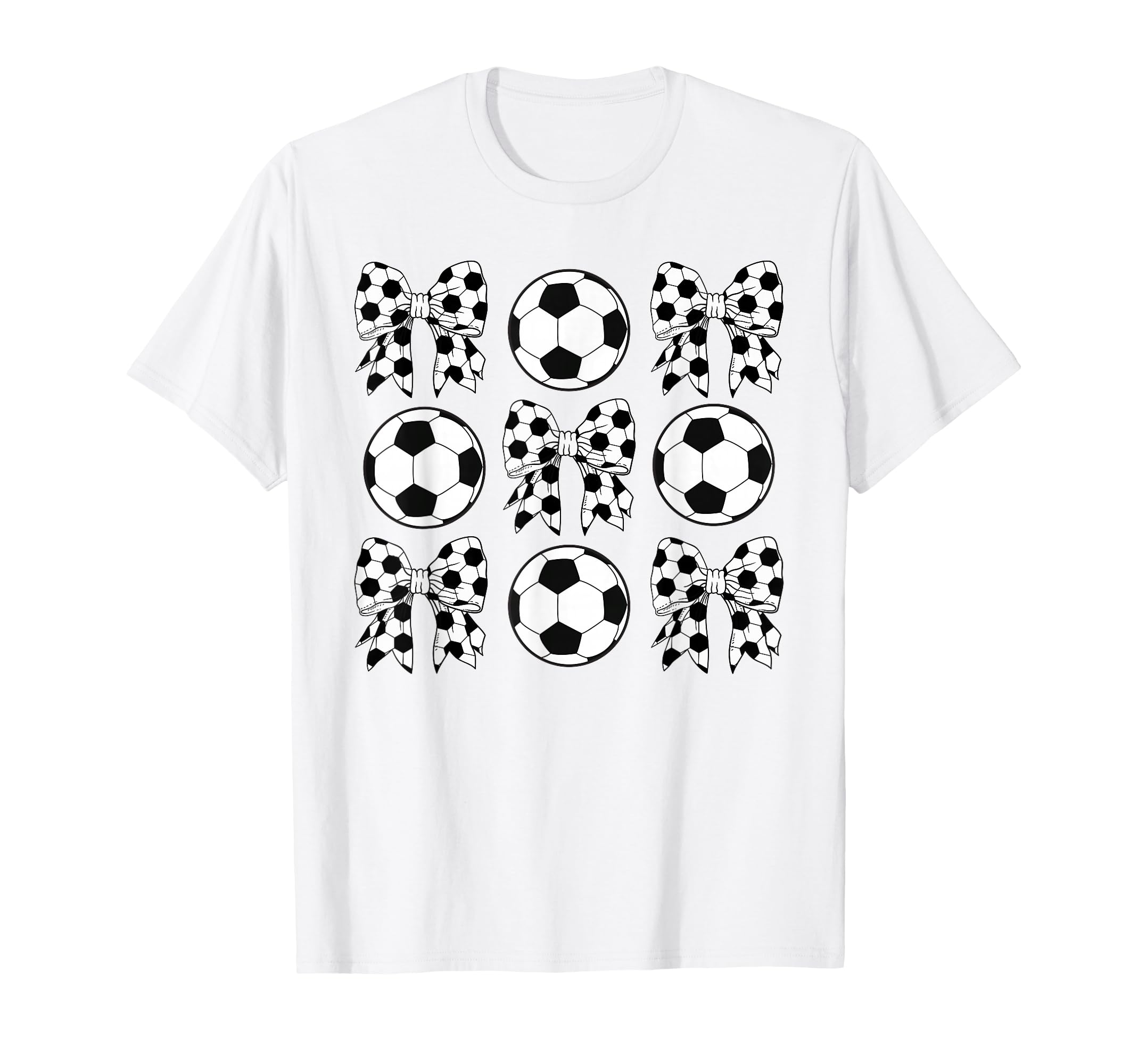 Soccer Coquette Bow Funny Soccer Ball T-Shirt - Novelty Apparel Unisex - T-Shirt, Sweatshirt, Hoodie
