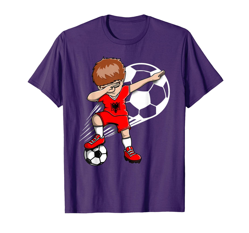 Dabbing Soccer Albania Jersey Albanian T-Shirt - Unique Graphic Unisex - T-Shirt, Sweatshirt, Hoodie