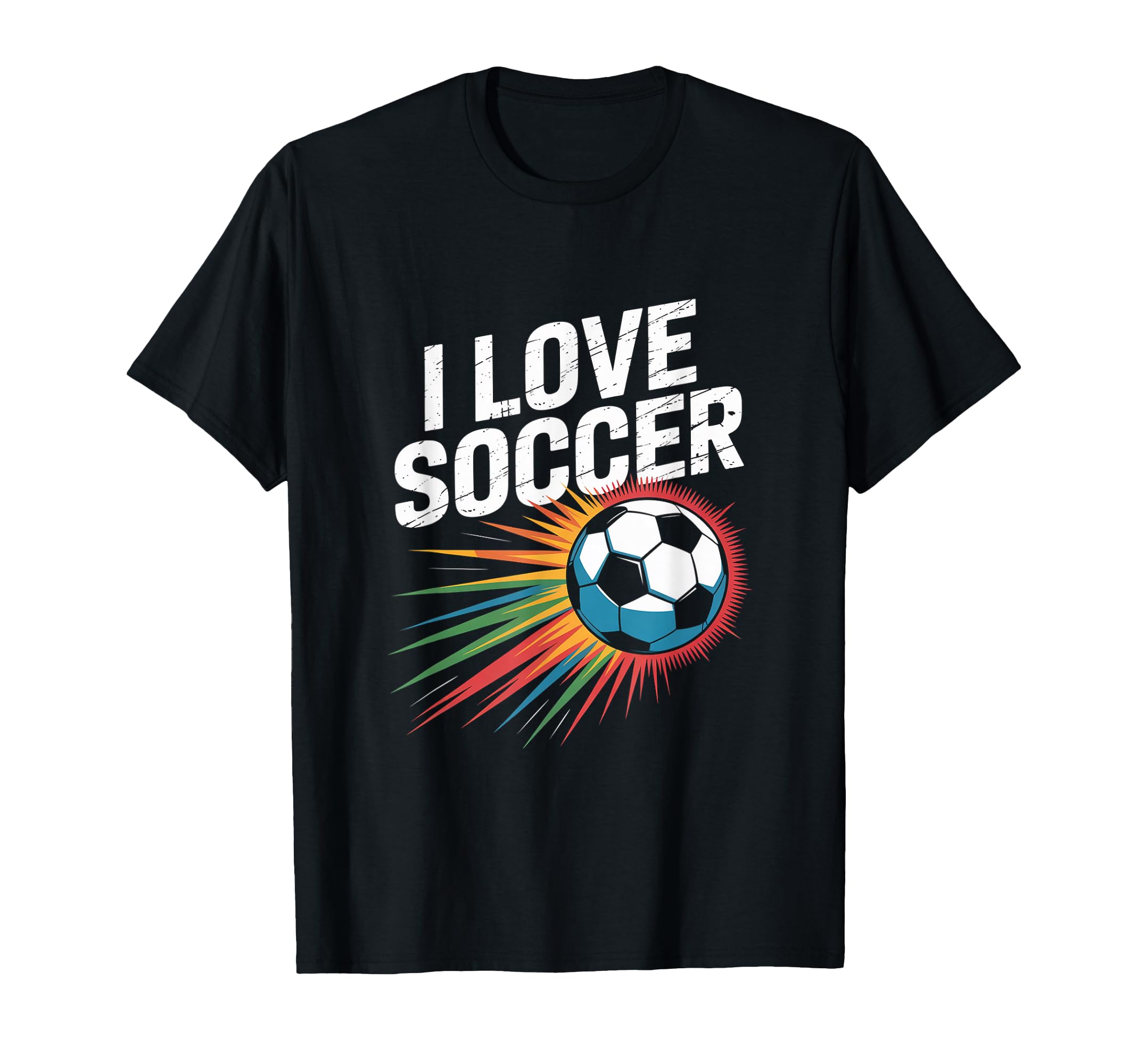 I Love Soccer Vibrant Ball Passion T-Shirt - Novelty Apparel for Adults - T-Shirt, Sweatshirt, Hoodie