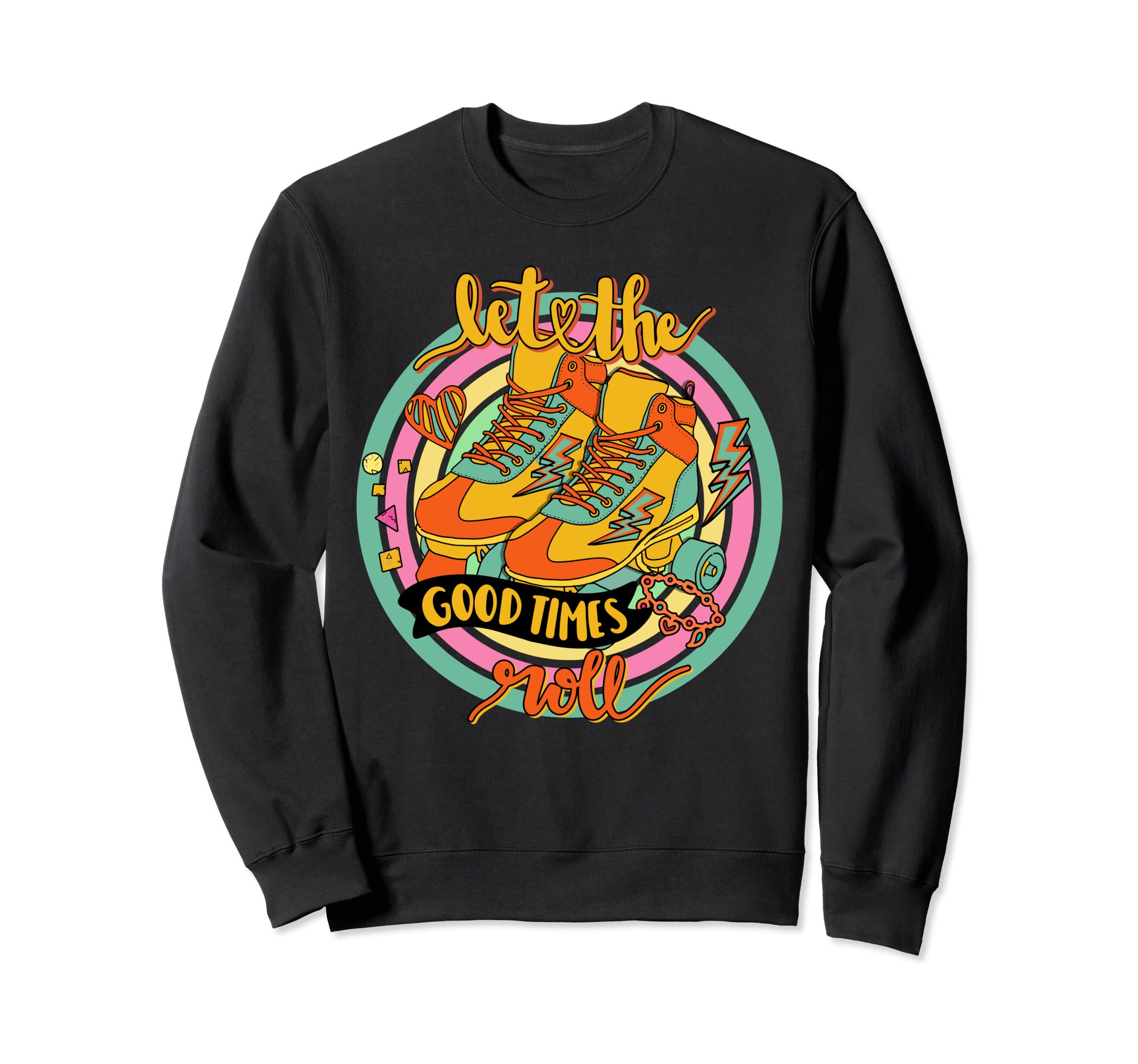 90S Rolling Skates Nineties Sweatshirt - Fun Novelty Design for Adults - T-Shirt, Sweatshirt, Hoodie