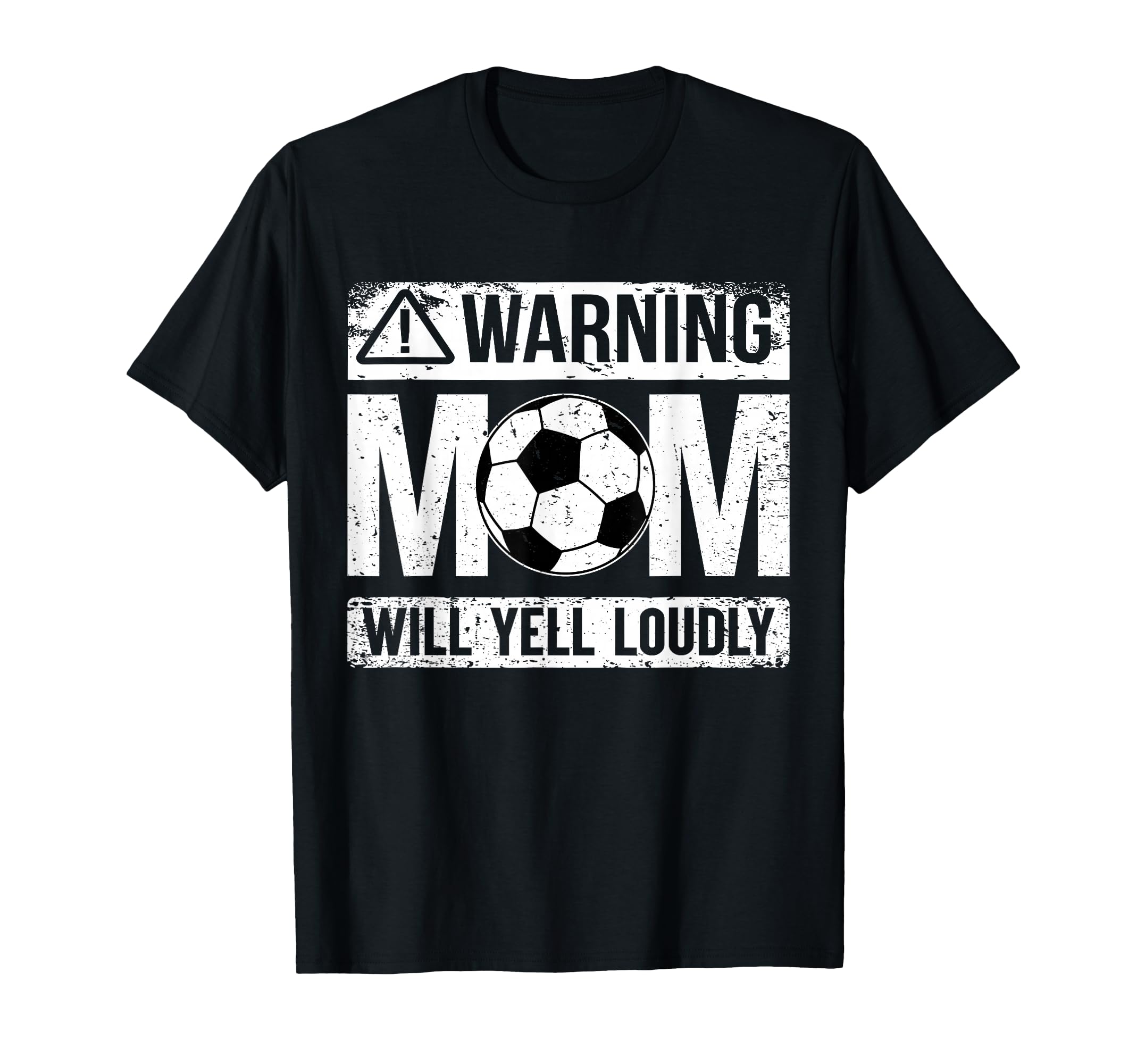 Warning Soccer Mom Will Yell Loudly T-Shirt - Minimalist Print Men Women - T-Shirt, Sweatshirt, Hoodie