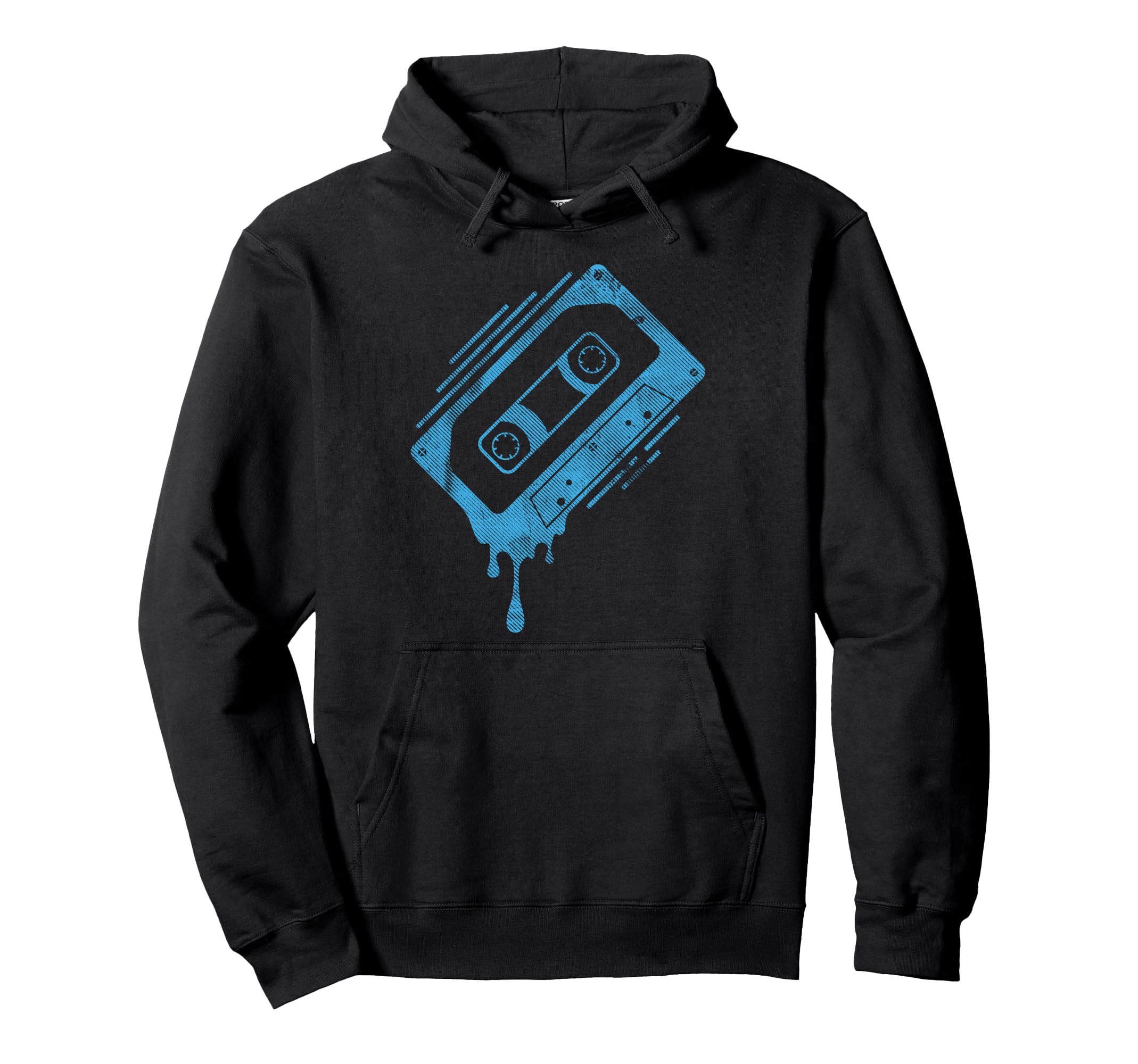Dripping Cassette Tape Hoodie - Unique Graphic for Adults - T-Shirt, Sweatshirt, Hoodie