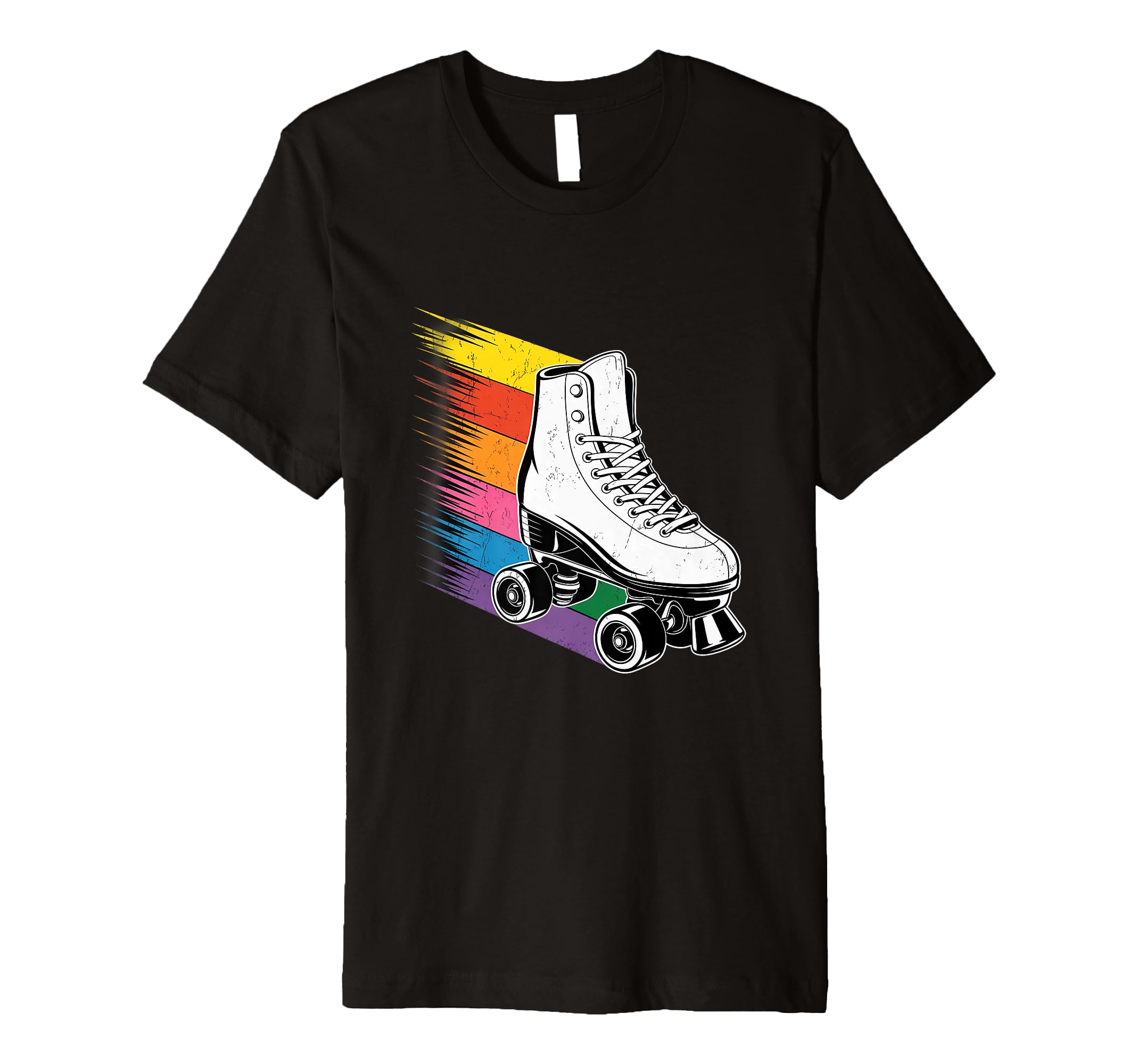Roller Skate Shoes Rainbow Roller T-Shirt - Streetwear Style for Adults - T-Shirt, Sweatshirt, Hoodie