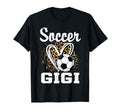 Soccer Gigi Leopard Heart Grandma Matching T-Shirt - Trendy Graphic Unisex - T-Shirt, Sweatshirt, Hoodie