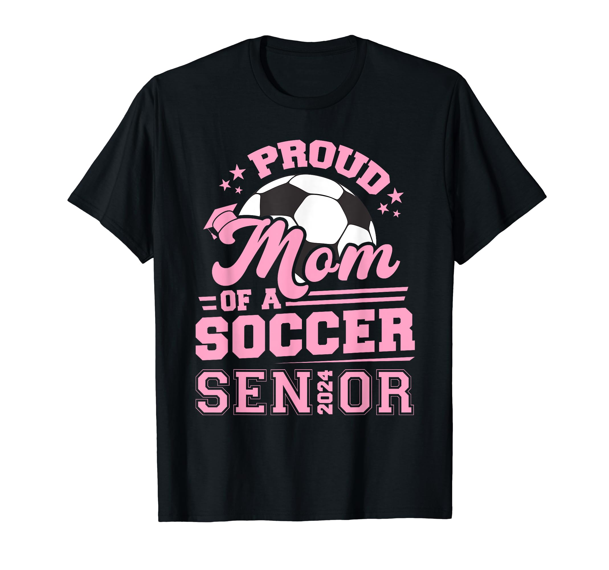 Proud Mom 2024 Senior Soccer T-Shirt - Minimalist Print Men Women - T-Shirt, Sweatshirt, Hoodie