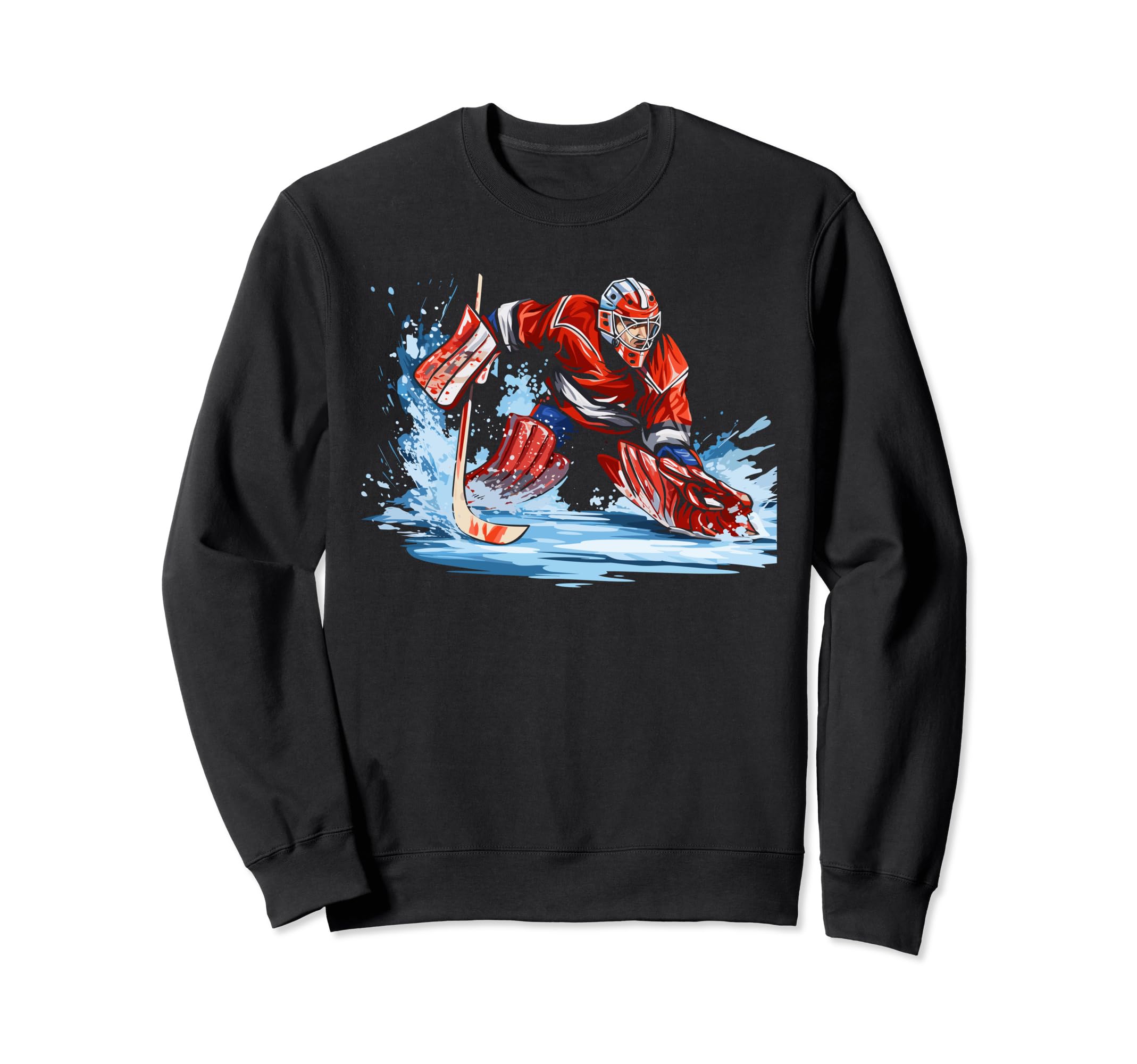 Ice Hockey Goalie Goaltender Sweatshirt - Fun Novelty Design for Adults - T-Shirt, Sweatshirt, Hoodie