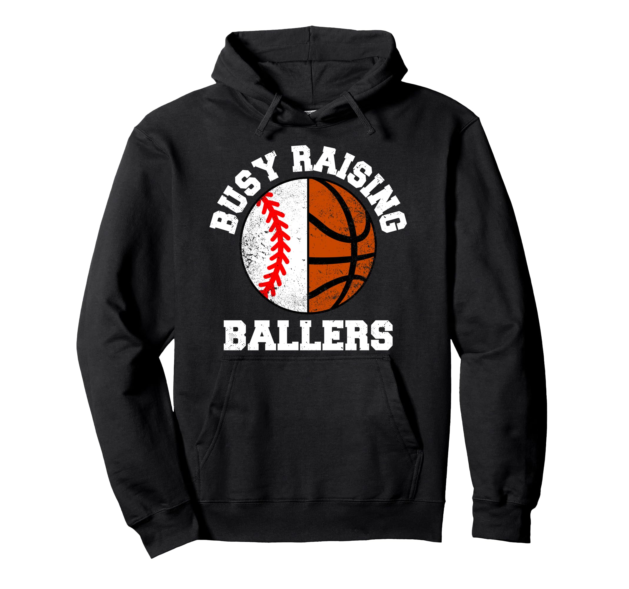 Busy Raising Ballers Funny Baseball Hoodie - Minimalist Print Unisex - T-Shirt, Sweatshirt, Hoodie