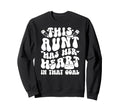 Groovy Hockey Goalie Aunt Hockey Sweatshirt - Graphic Print Men Women - T-Shirt, Sweatshirt, Hoodie