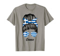 Greece Messy Bun Greece Flag T-Shirt - Streetwear Style for Adults - T-Shirt, Sweatshirt, Hoodie