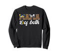 Mama Both Leopard Soccer Volleyball Sweatshirt - Trendy Graphic Men Women - T-Shirt, Sweatshirt, Hoodie