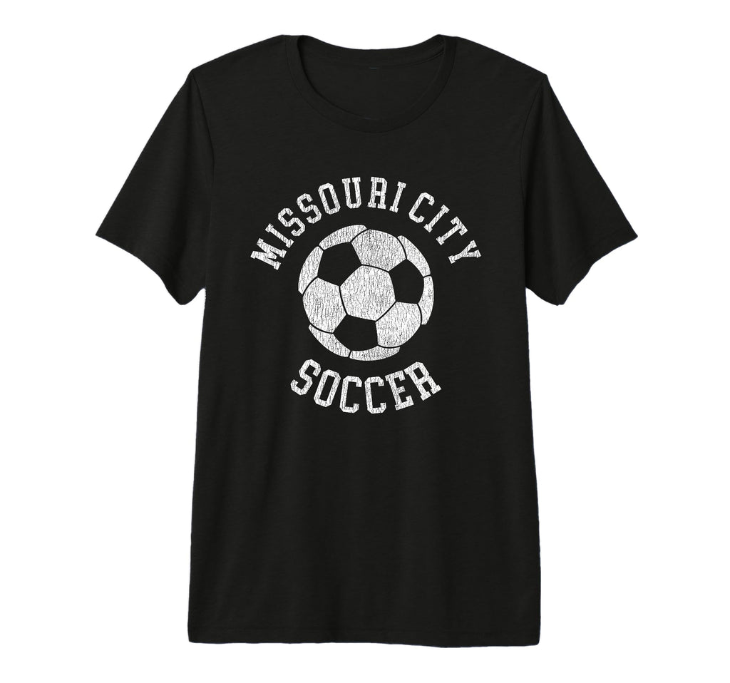 Missouri City Soccer Distressed 90S Tri T-Shirt - Trendy Graphic Men Women - T-Shirt, Sweatshirt, Hoodie