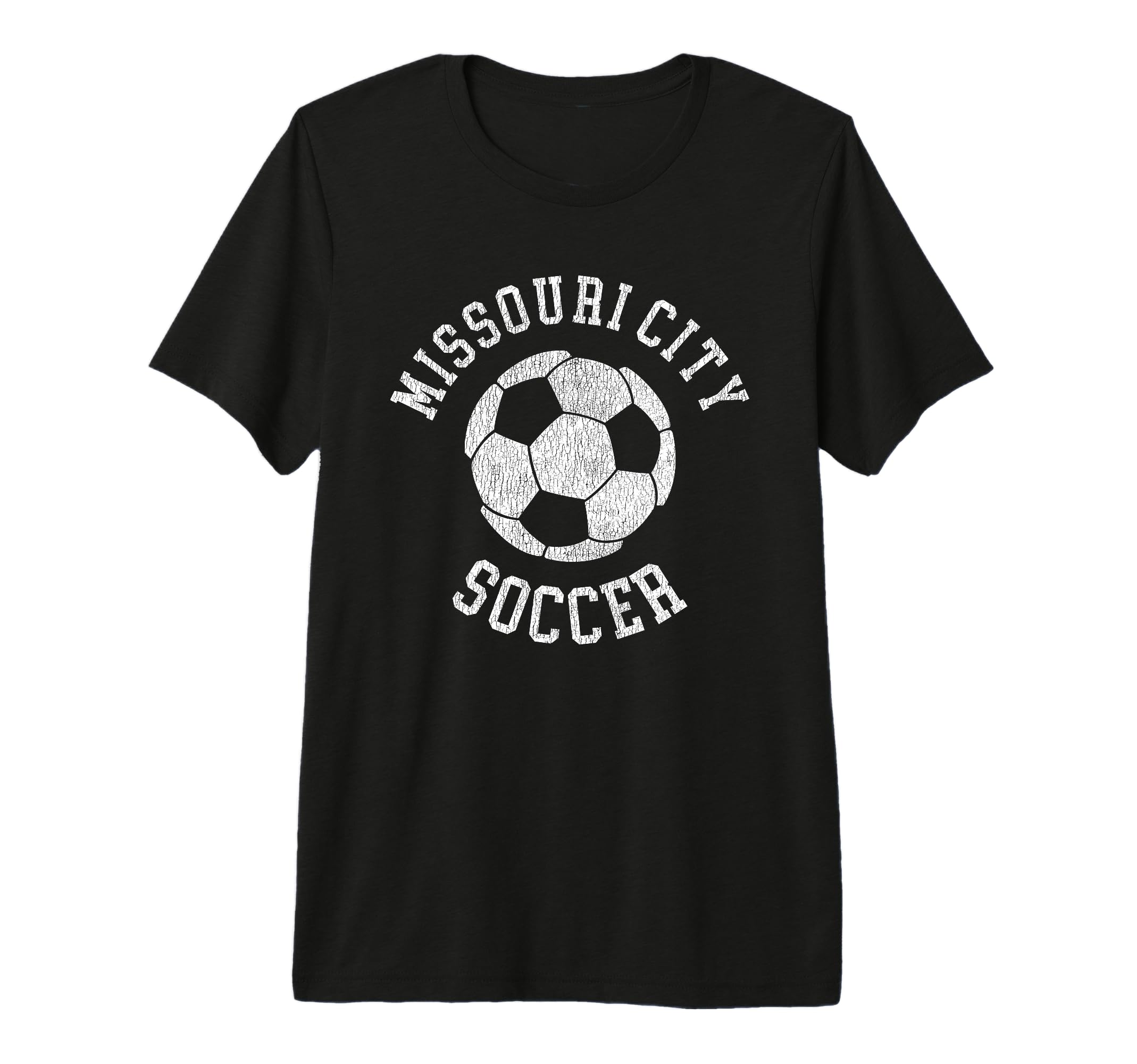 Missouri City Soccer Distressed 90S Tri T-Shirt - Trendy Graphic Men Women - T-Shirt, Sweatshirt, Hoodie
