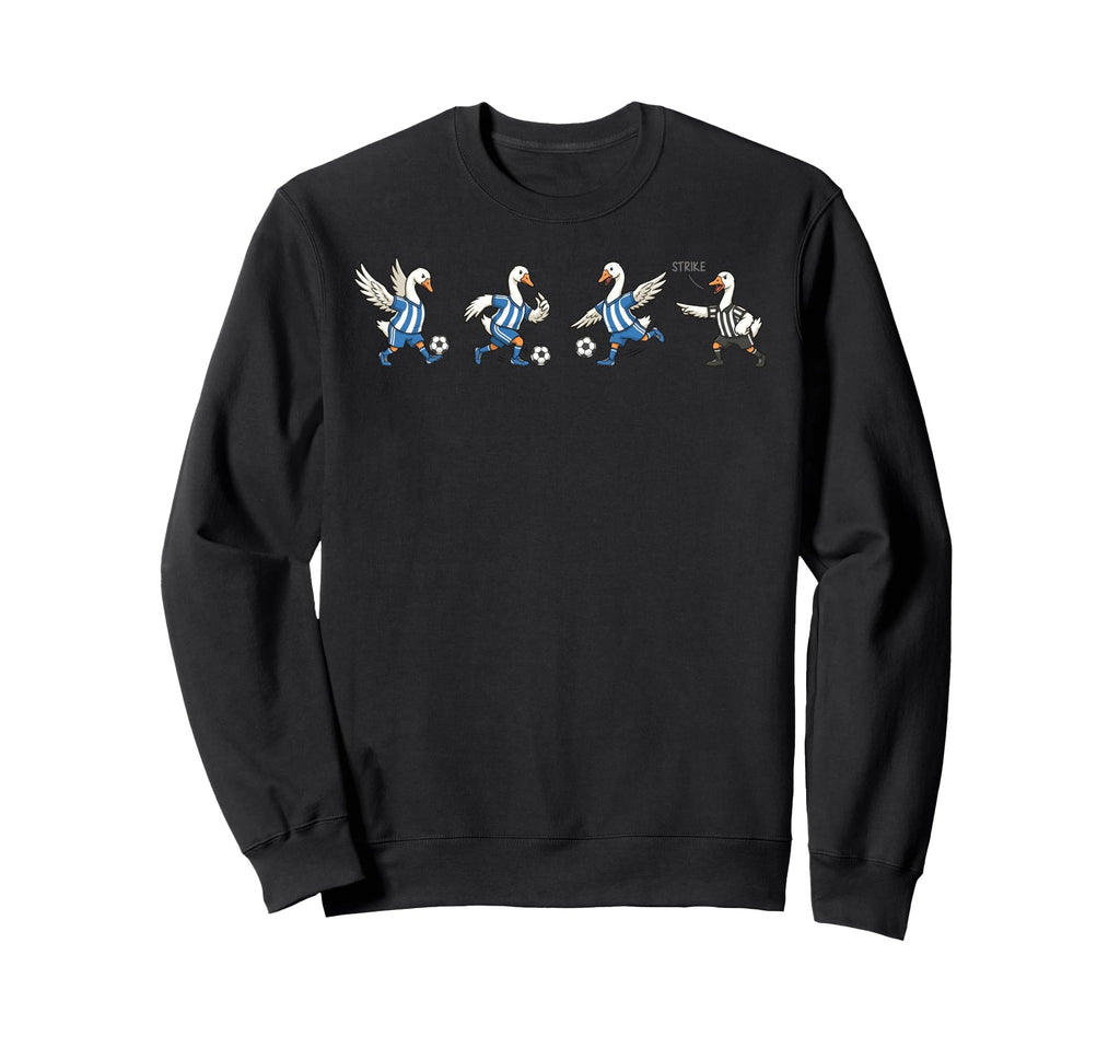 Funny Goose Soccer Geese Playing Sweatshirt - Aesthetic Graphic Men Women - T-Shirt, Sweatshirt, Hoodie