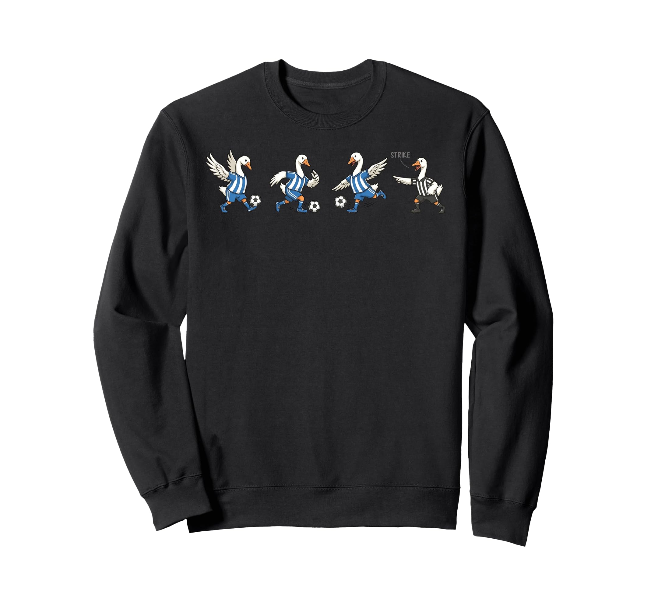 Funny Goose Soccer Geese Playing Sweatshirt - Aesthetic Graphic Men Women - T-Shirt, Sweatshirt, Hoodie