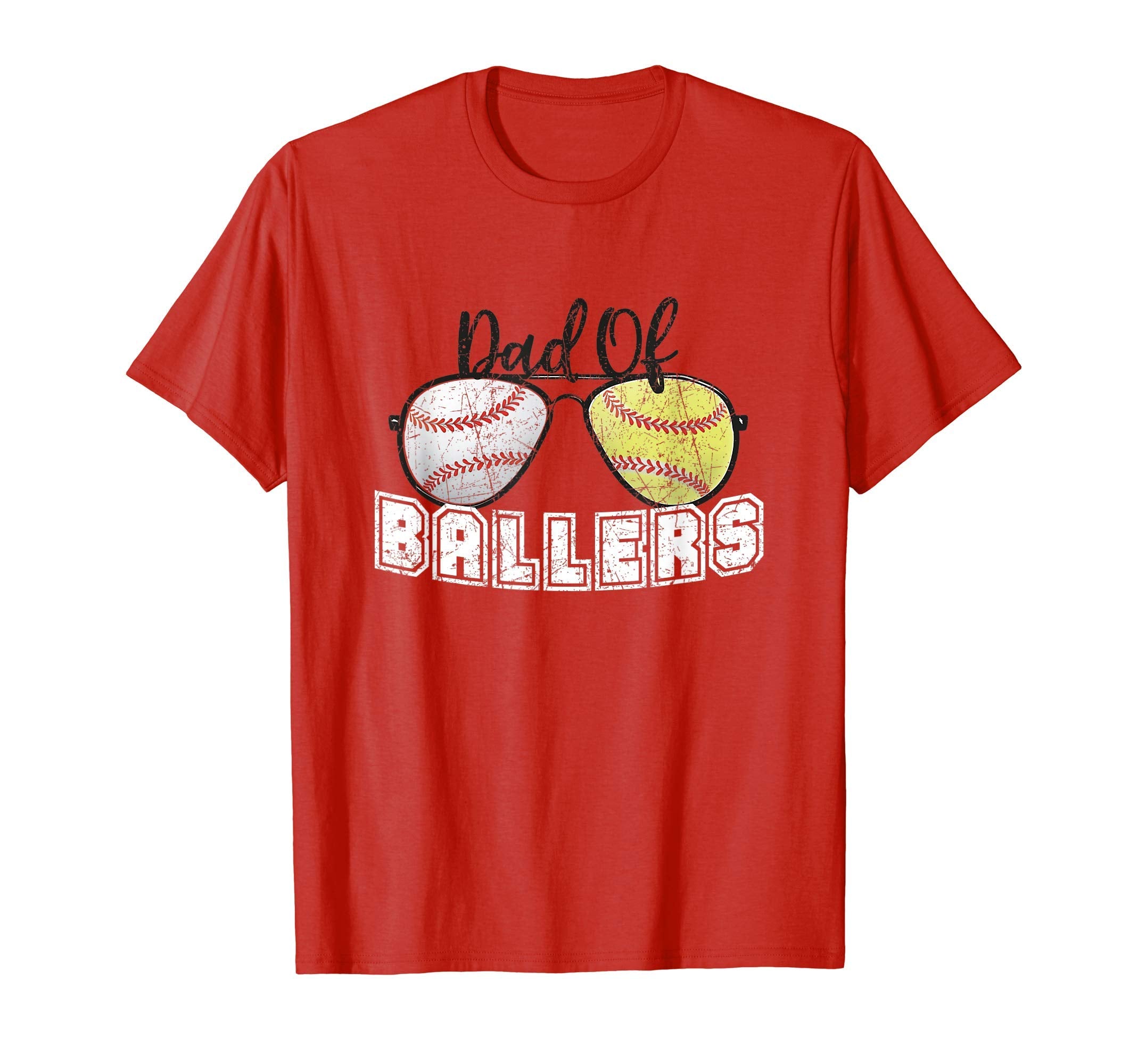 Mens Dad Ballers Baseball Softball T-Shirt - Graphic Print Men Women - T-Shirt, Sweatshirt, Hoodie