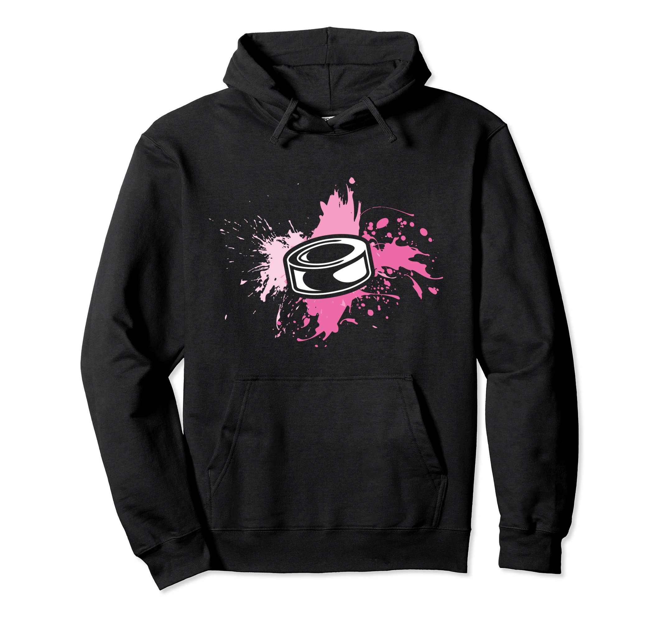 Ice Hockey Puck Winter Sport Player Hoodie - Custom Art Print Men Women - T-Shirt, Sweatshirt, Hoodie