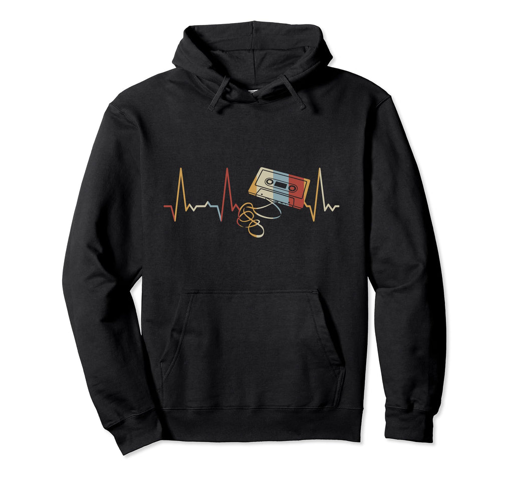 Heartbeat Cassette Tape Hoodie - Streetwear Style Unisex - T-Shirt, Sweatshirt, Hoodie