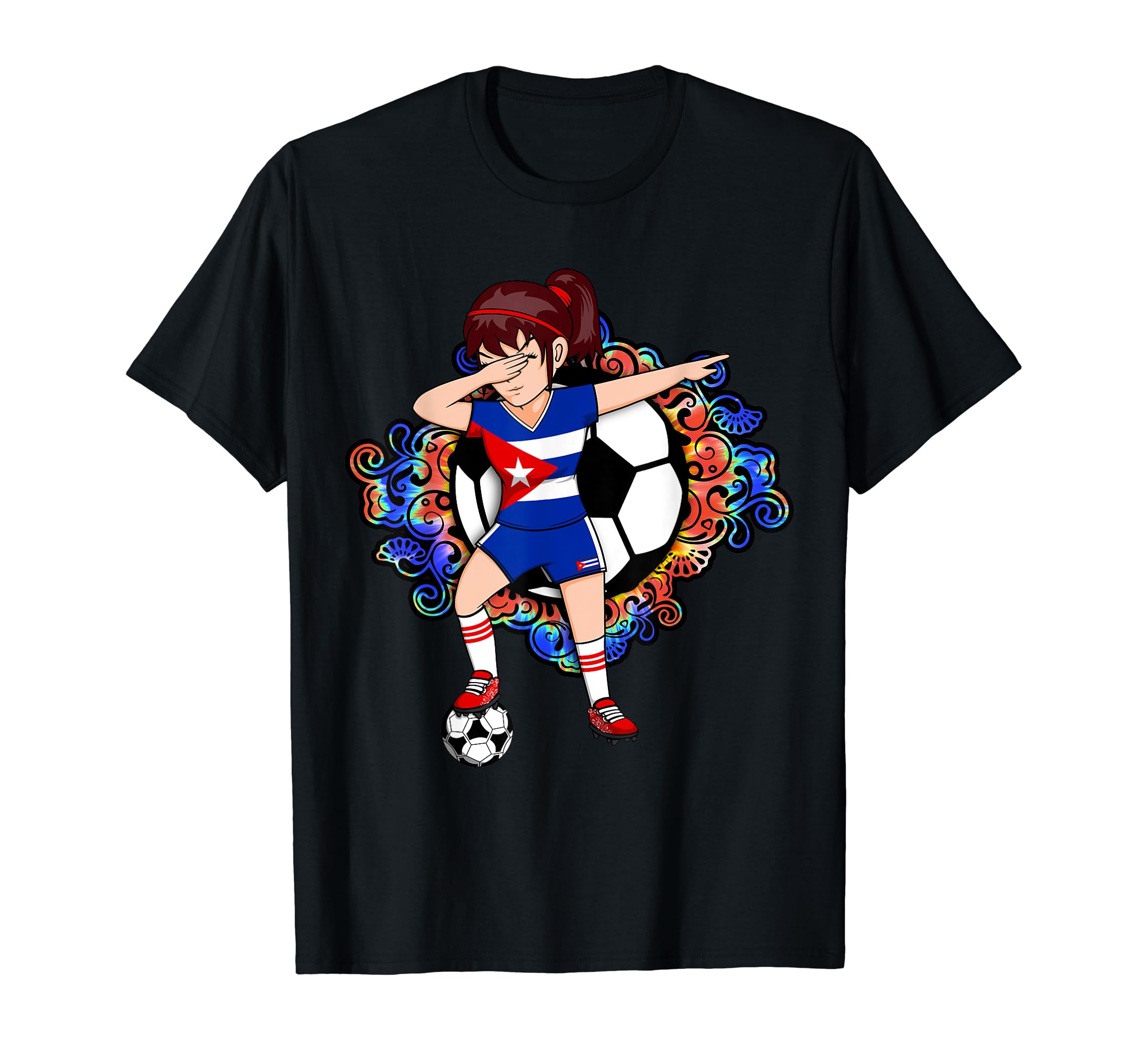 Dabbing Soccer Cuba Fans Jersey T-Shirt - Casual Everyday Wear Unisex - T-Shirt, Sweatshirt, Hoodie
