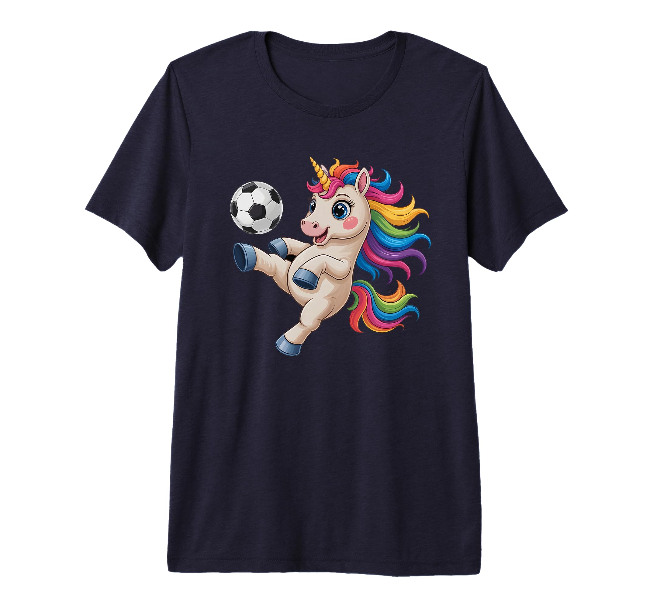 Kawaii Soccer Just Who Loves Unicorns T-Shirt - Aesthetic Graphic Unisex - T-Shirt, Sweatshirt, Hoodie