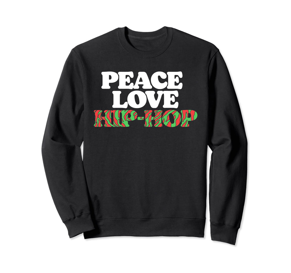 Peace Love Hip Hop Old School Rap Sweatshirt - Minimalist Print Men Women - T-Shirt, Sweatshirt, Hoodie