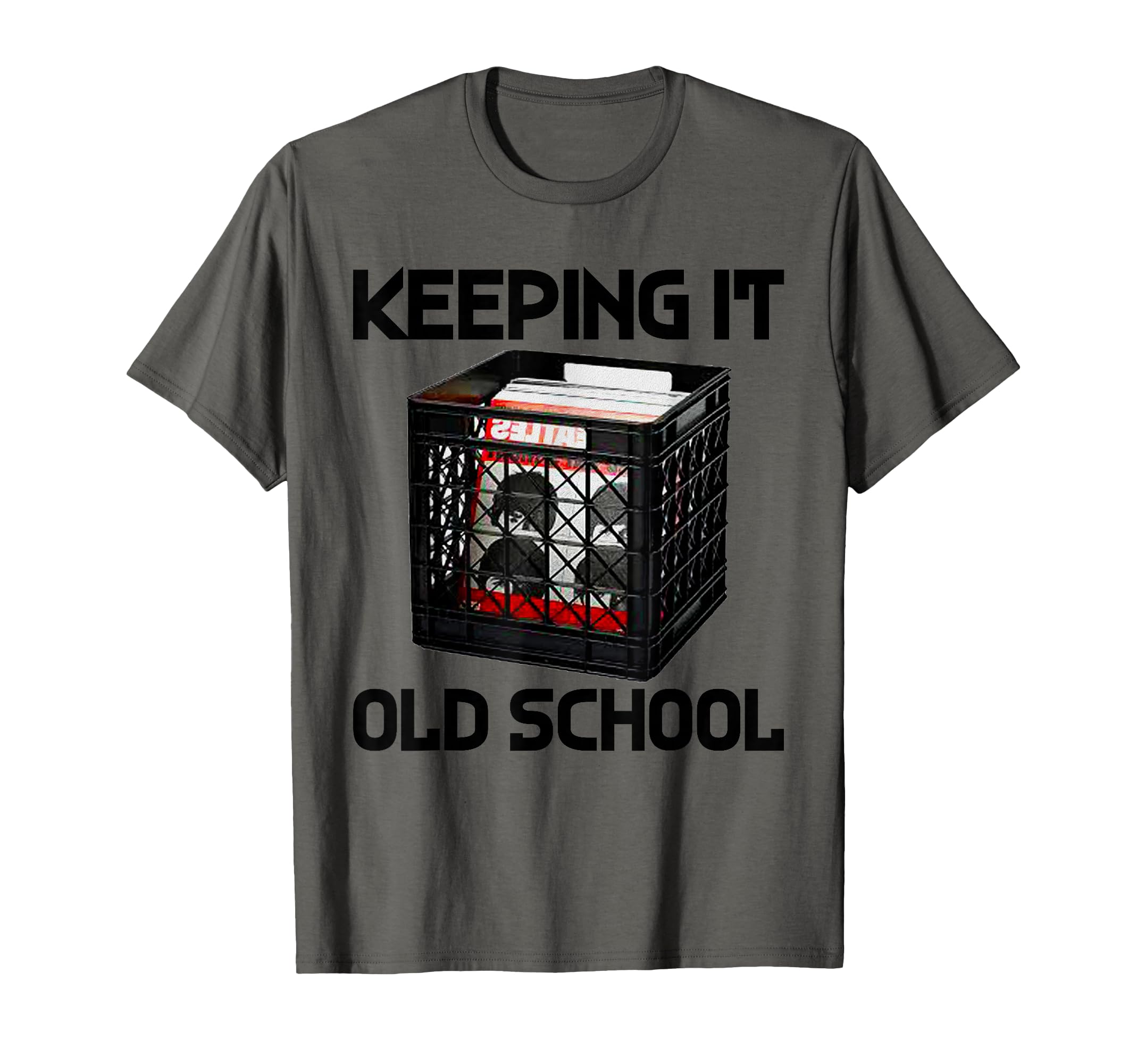 Keeping It Old School Vinyl Record T-Shirt - Unique Graphic for Adults - T-Shirt, Sweatshirt, Hoodie