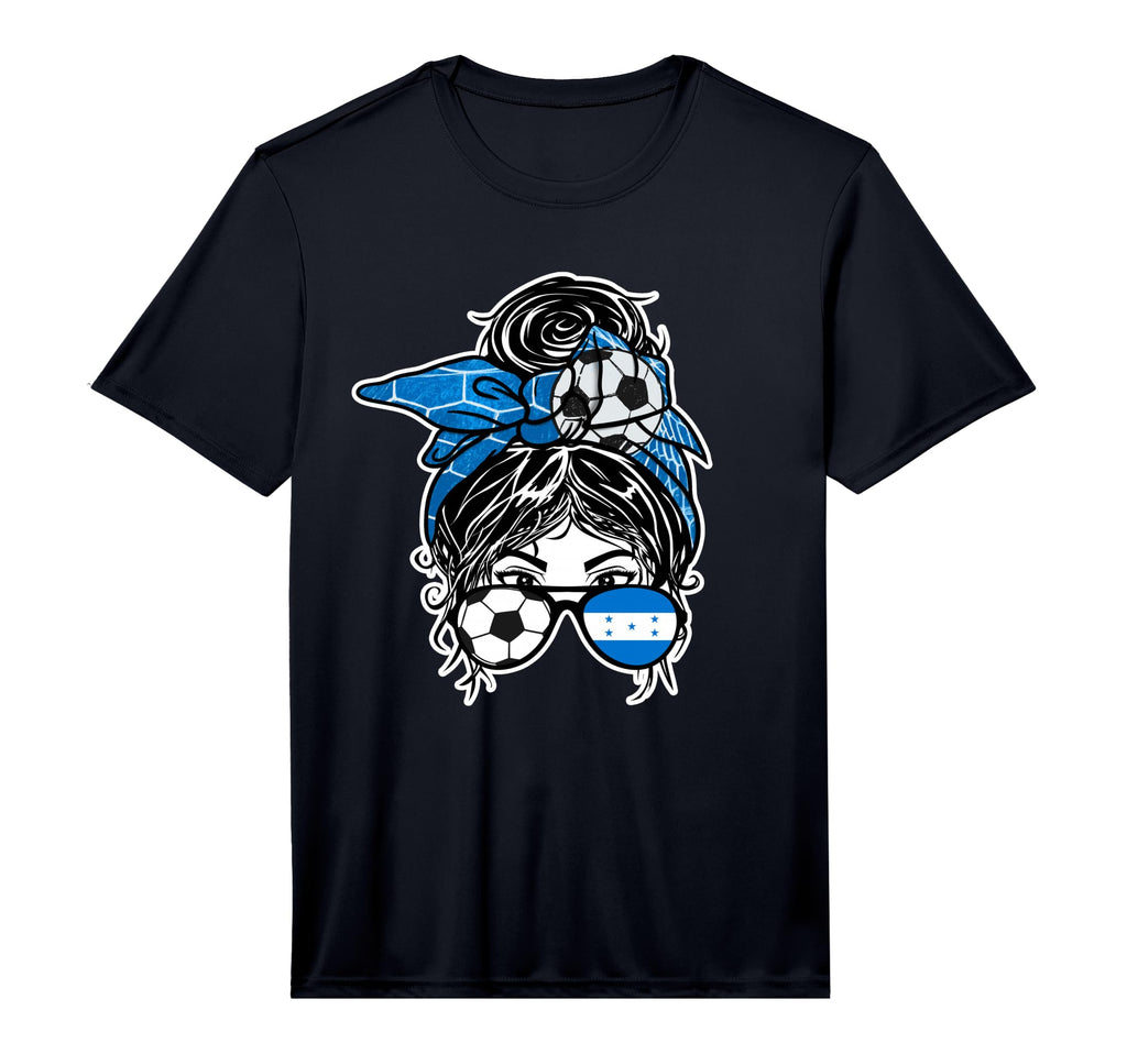 Messy Bun Hair Honduran Soccer T-Shirt - Aesthetic Graphic Men Women - T-Shirt, Sweatshirt, Hoodie