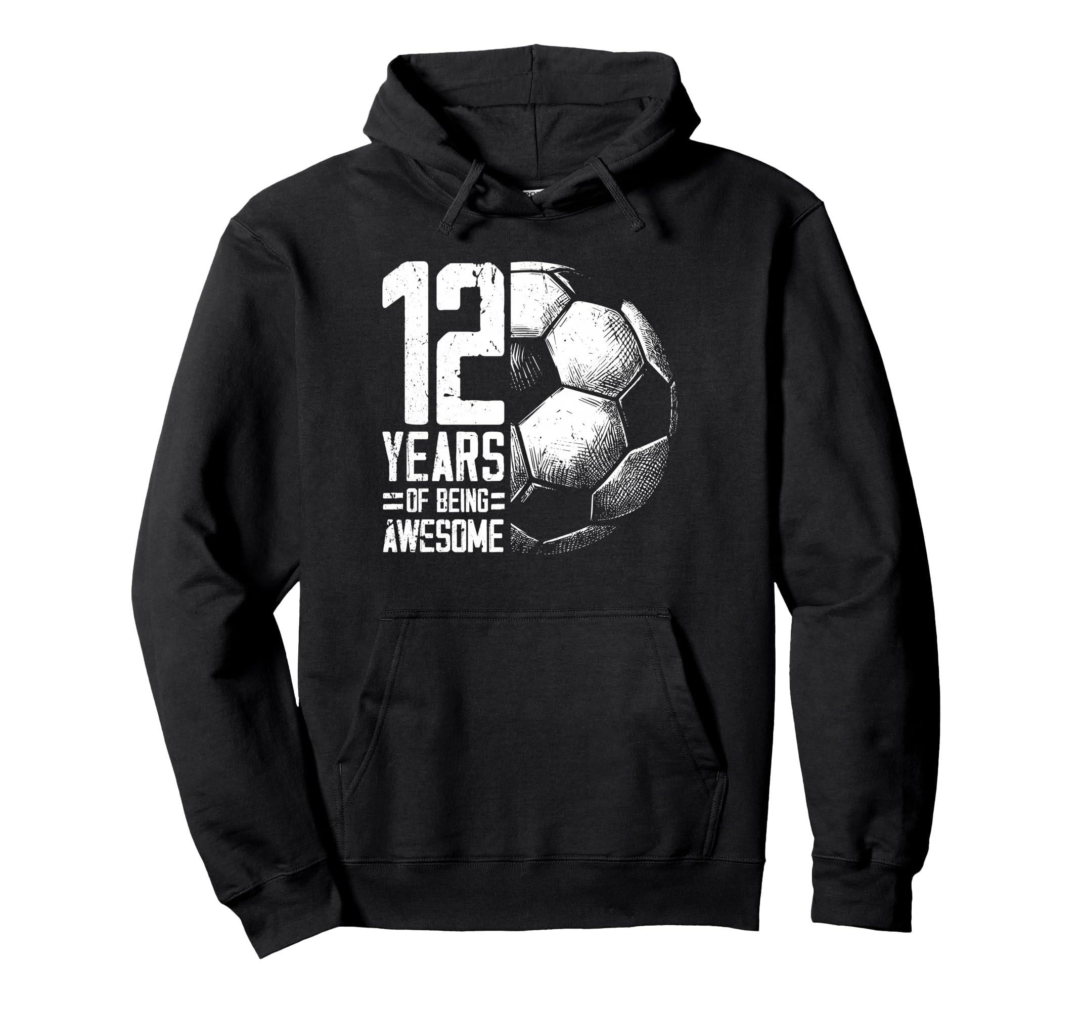 12Th Birthday Soccer Player Football Hoodie - Streetwear Style for Adults - T-Shirt, Sweatshirt, Hoodie