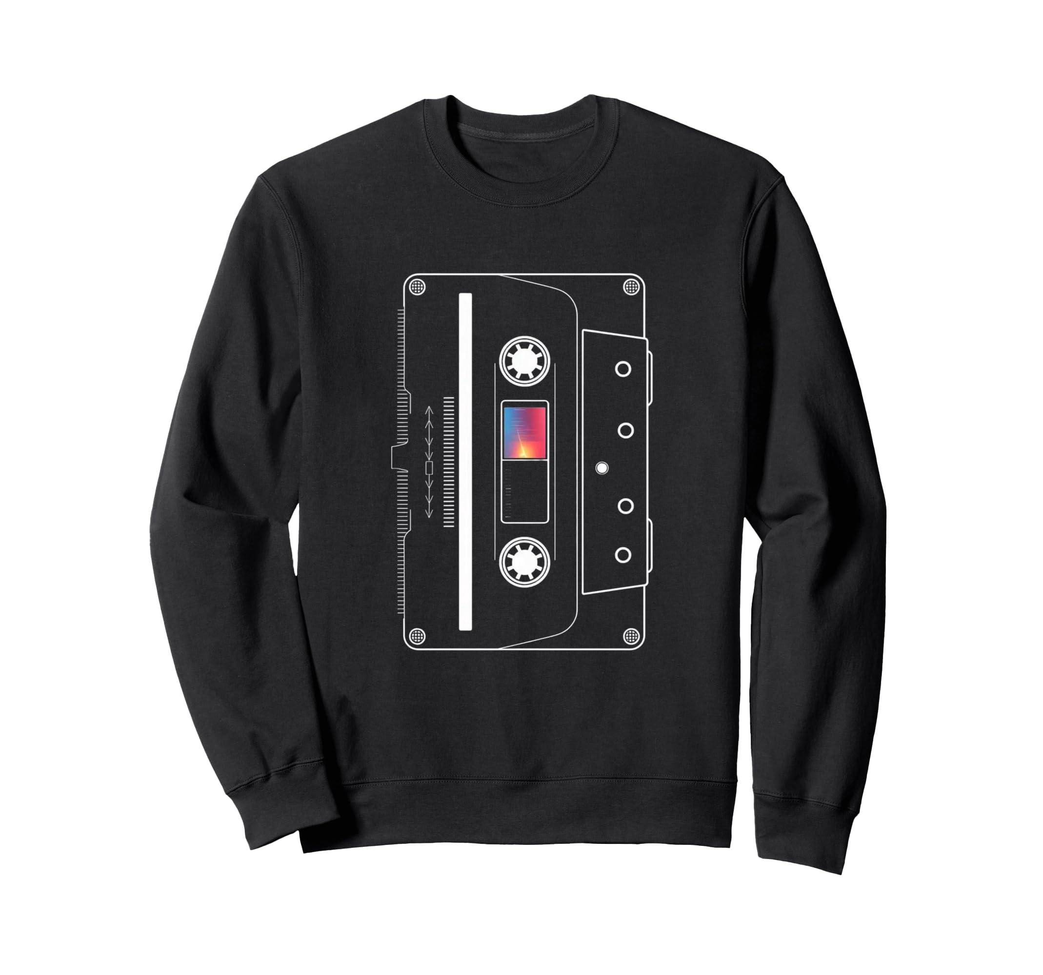 Colorful Spectrum Old School Cassette Sweatshirt - Minimalist Print Unisex - T-Shirt, Sweatshirt, Hoodie