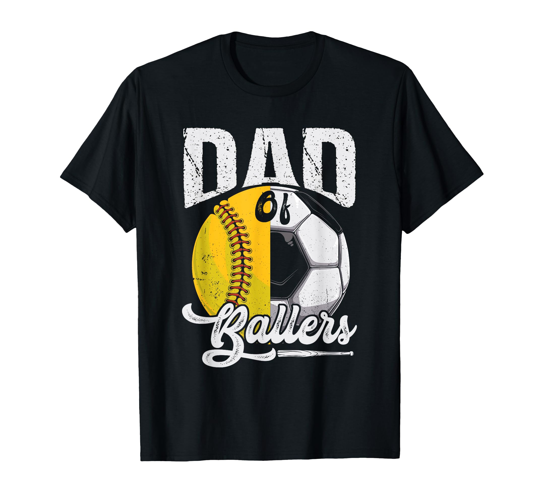 Dad Ballers Father Son Softball Soccer T-Shirt - Graphic Print Men Women - T-Shirt, Sweatshirt, Hoodie