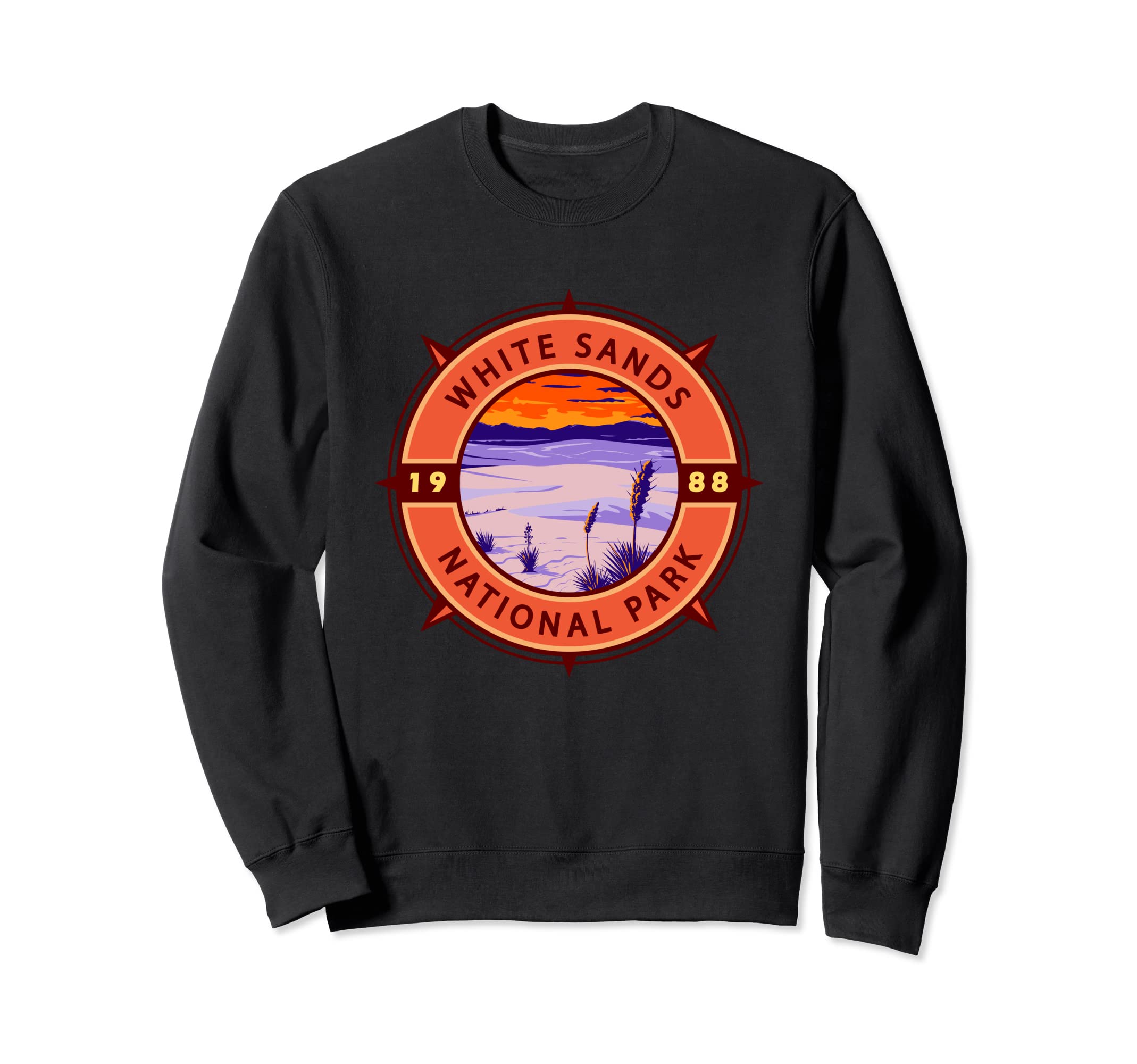 White Sands National Park Compass Emblem Sweatshirt - Graphic Print Unisex - T-Shirt, Sweatshirt, Hoodie
