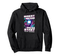 Arcade Machine Insert Coin Press Start Hoodie - Trendy Graphic Men Women - T-Shirt, Sweatshirt, Hoodie