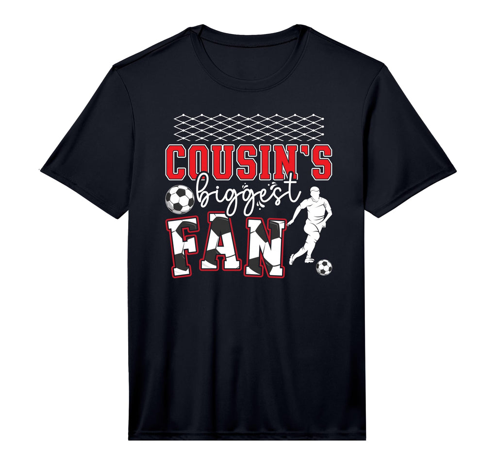 Biggest Fan Soccer Cousin Soccer Player T-Shirt - Custom Art Print Unisex - T-Shirt, Sweatshirt, Hoodie