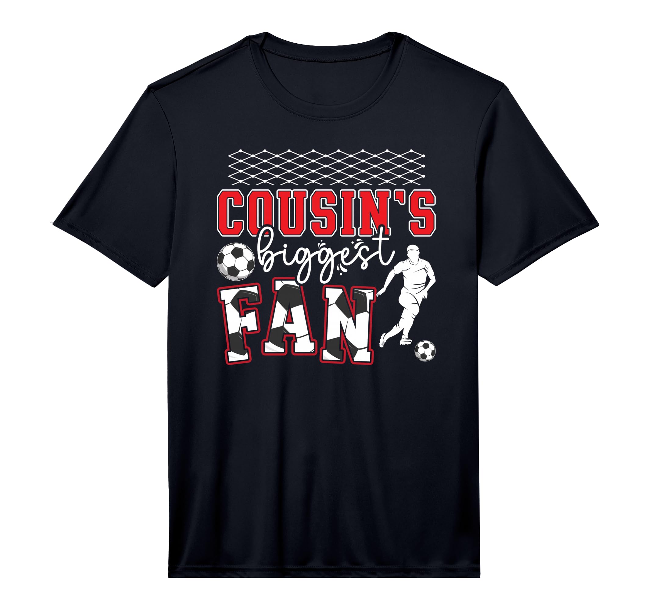 Biggest Fan Soccer Cousin Soccer Player T-Shirt - Custom Art Print Unisex - T-Shirt, Sweatshirt, Hoodie