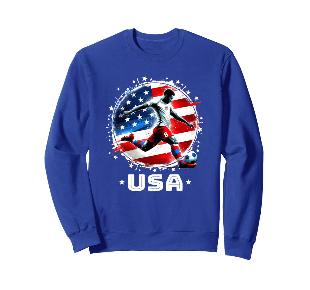 American Flag Soccer Mom Soccer Sweatshirt - Unique Graphic for Adults - T-Shirt, Sweatshirt, Hoodie