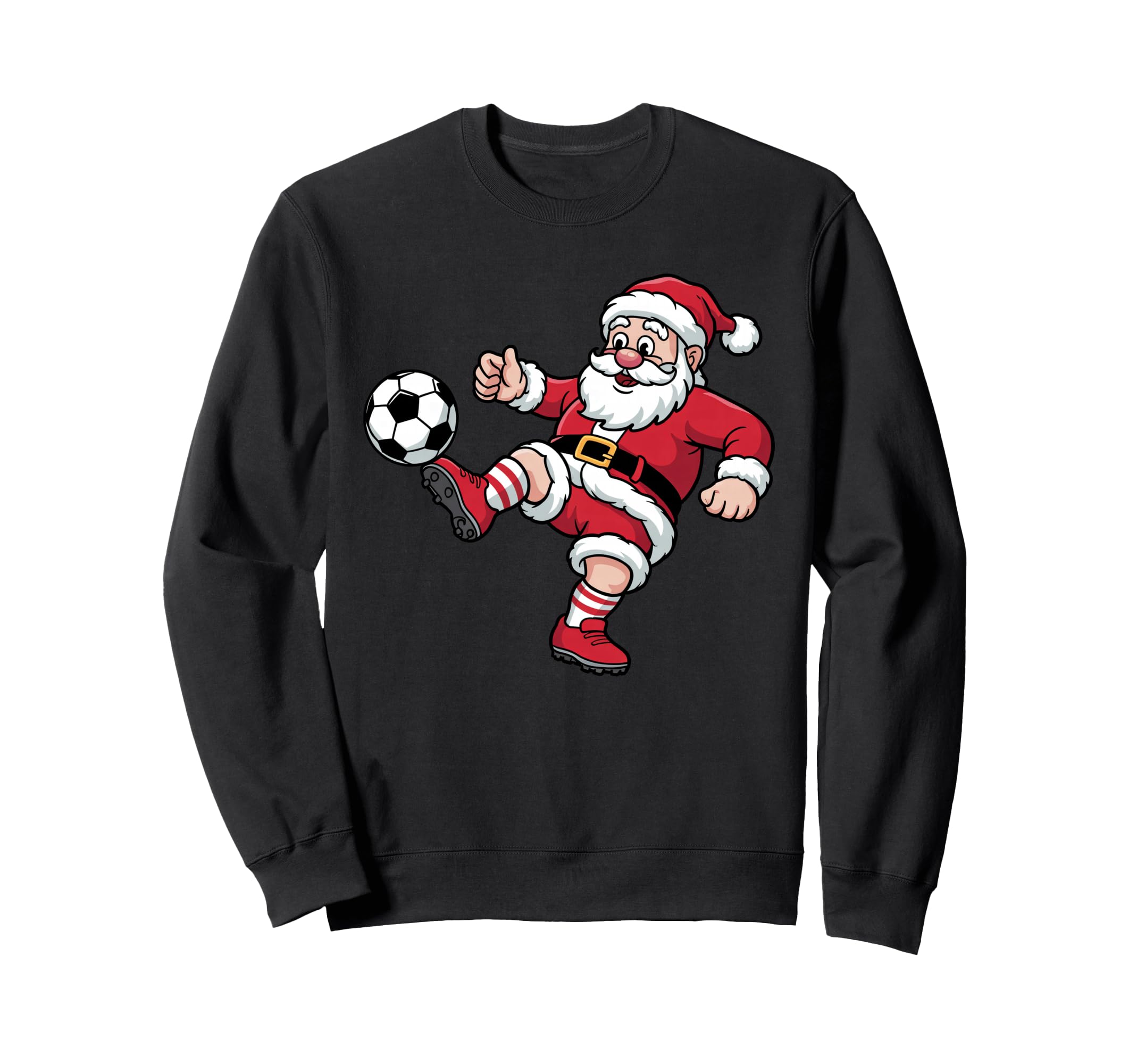 Santa Plays Soccer Funny Pajama Sweatshirt - Custom Art Print for Adults - T-Shirt, Sweatshirt, Hoodie