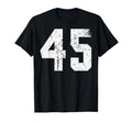 White Sports Team Number 45 T-Shirt - Trendy Graphic Unisex - T-Shirt, Sweatshirt, Hoodie