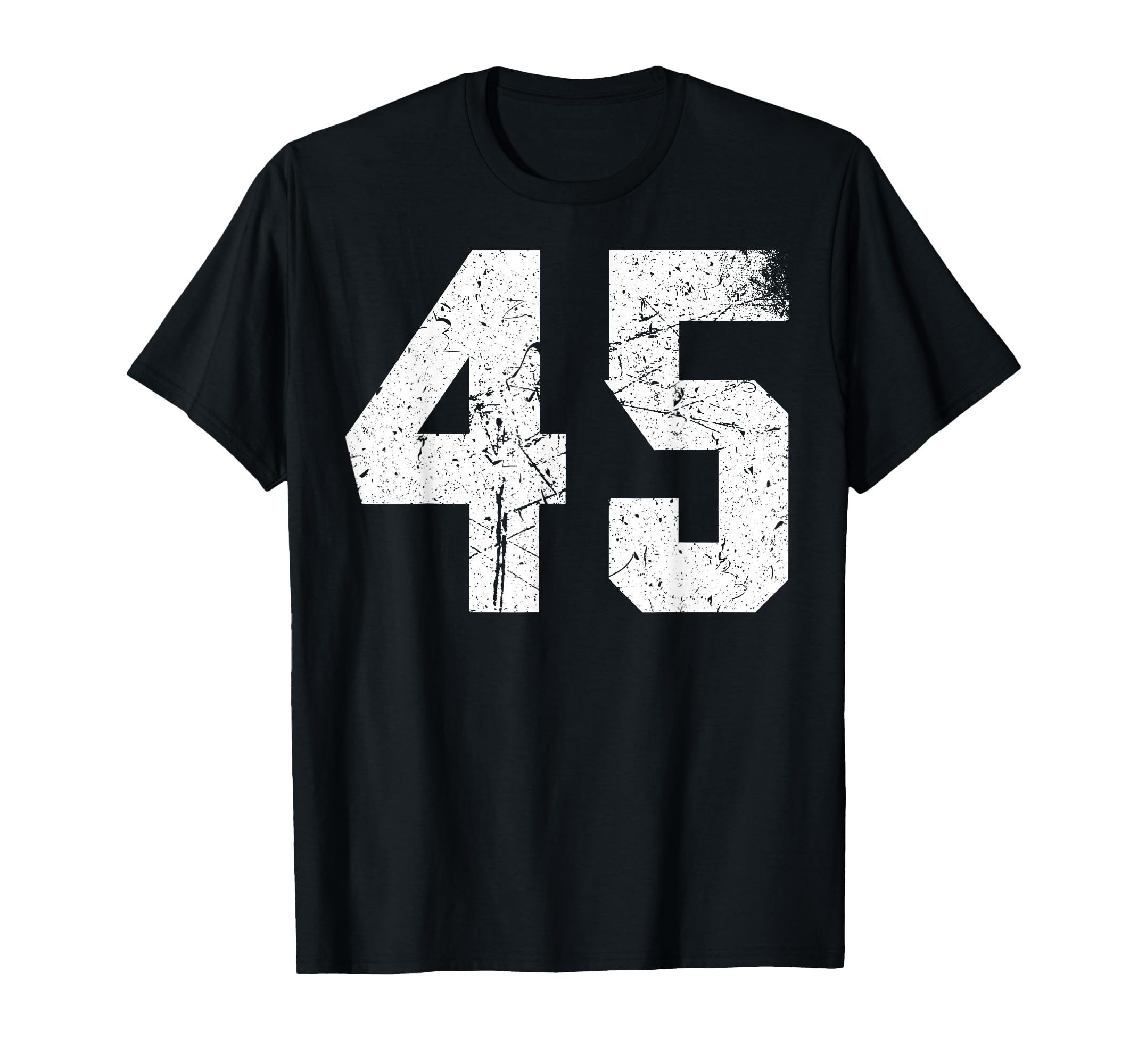 White Sports Team Number 45 T-Shirt - Trendy Graphic Unisex - T-Shirt, Sweatshirt, Hoodie