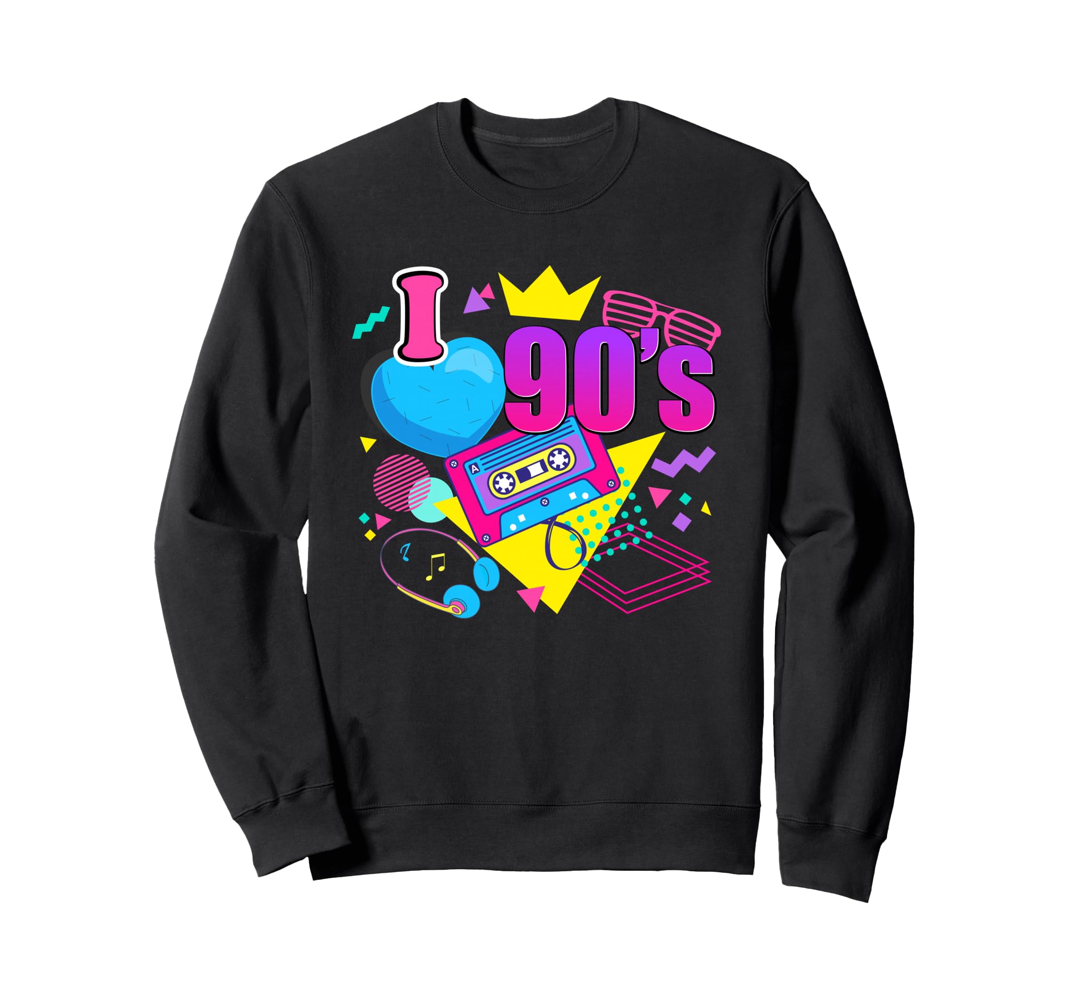 I Love 90S Music Cassette Mixtape 1990S Sweatshirt - Graphic Print Unisex - T-Shirt, Sweatshirt, Hoodie