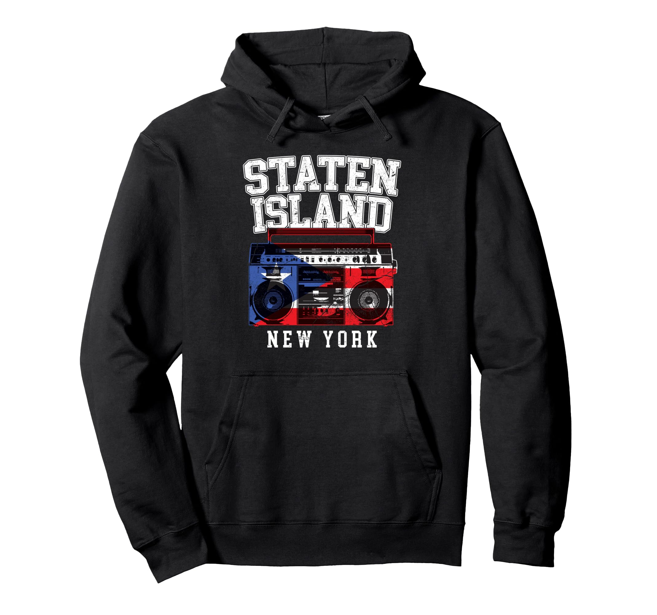 Staten Island New York Nyc Boombox Old Hoodie - Streetwear Style Unisex - T-Shirt, Sweatshirt, Hoodie