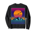 80S Vaporwave Outrun Sun 80 Aesthetic Sweatshirt - Minimalist Print Unisex - T-Shirt, Sweatshirt, Hoodie