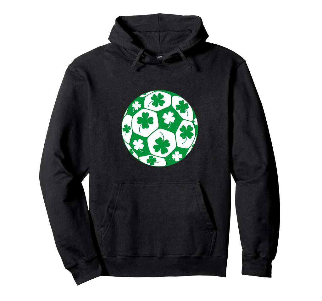 Shamrock Soccer Ball Clover St Hoodie - Casual Everyday Wear Men Women - T-Shirt, Sweatshirt, Hoodie