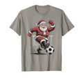 Santa Playing Soccer 90S Holiday T-Shirt - Custom Art Print Unisex - T-Shirt, Sweatshirt, Hoodie