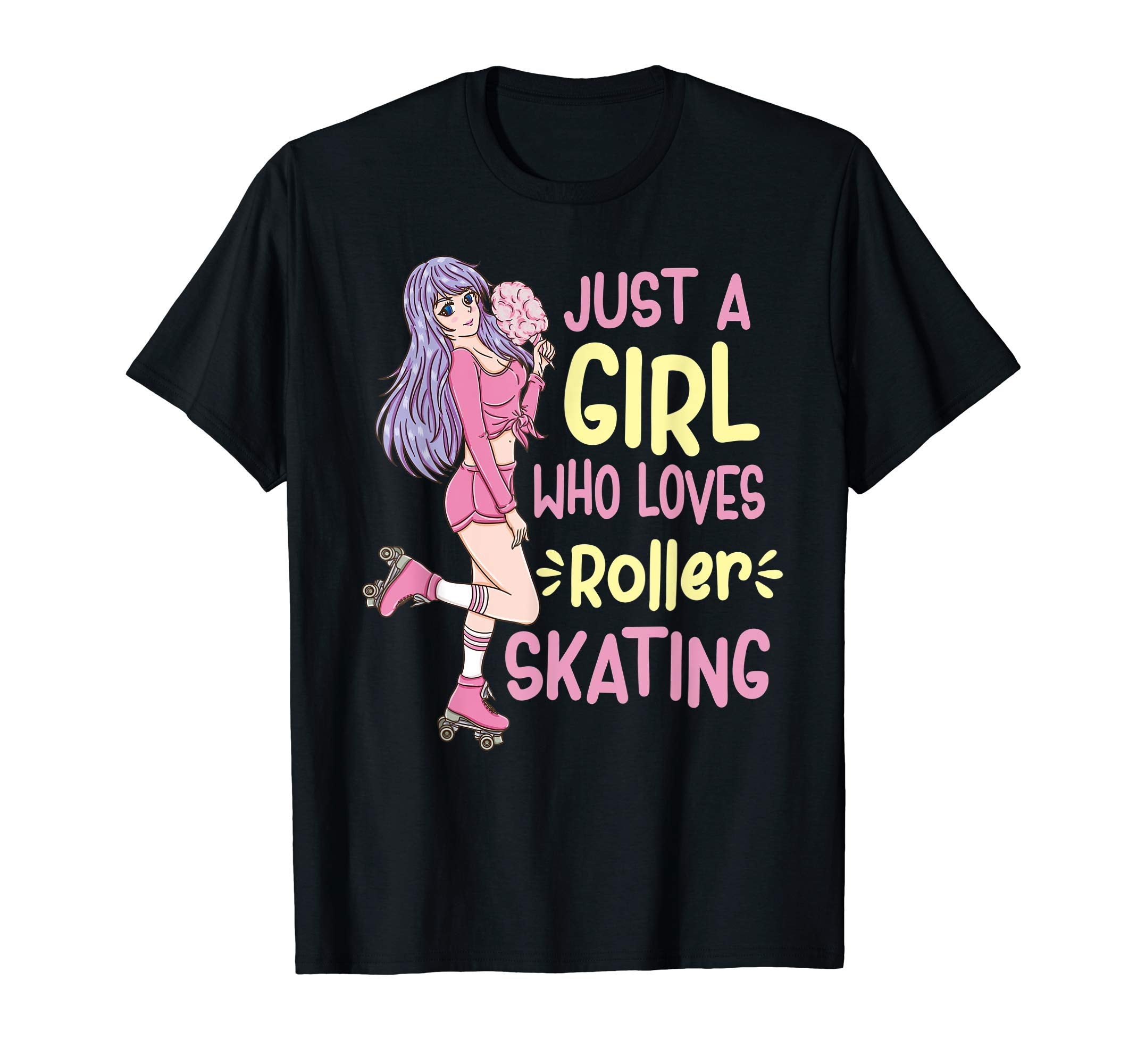Just Who Loves Anime Roller Skating T-Shirt - Trendy Graphic Men Women - T-Shirt, Sweatshirt, Hoodie