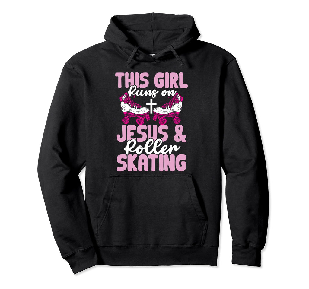 Runs Jesus And Roller Skating Rollerskate Hoodie - Streetwear Style Unisex - T-Shirt, Sweatshirt, Hoodie